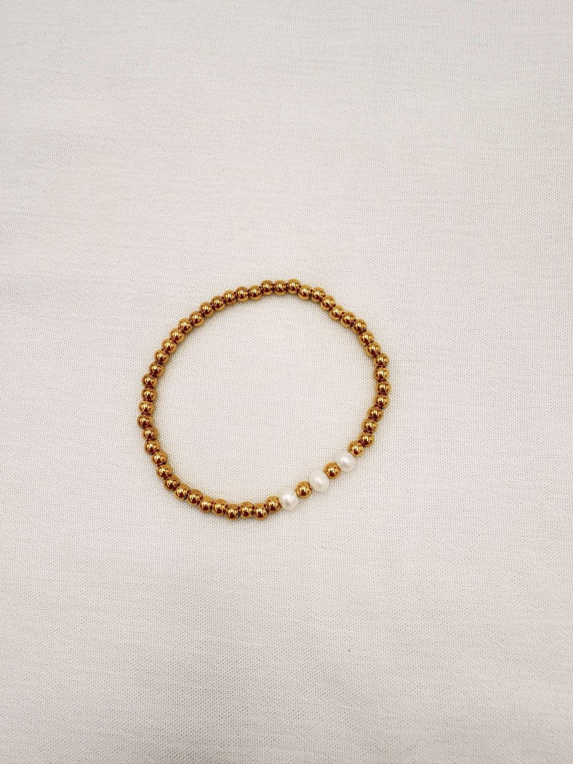 Pulsera elástica de bolitas con perlas cultivadas PU2068G70 Pulsera elástica de bolitas con perlas cultivadas PU2068G70