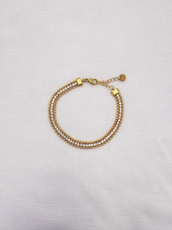 Pulsera Tennis de Tres Hileras con bolitas  PU2062G54