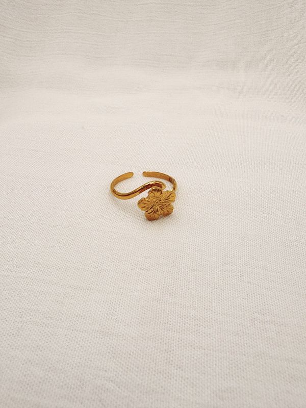 ANILLO AJUSTABLE DE FLOR SILVESTRE EN ACERO AN3925G158