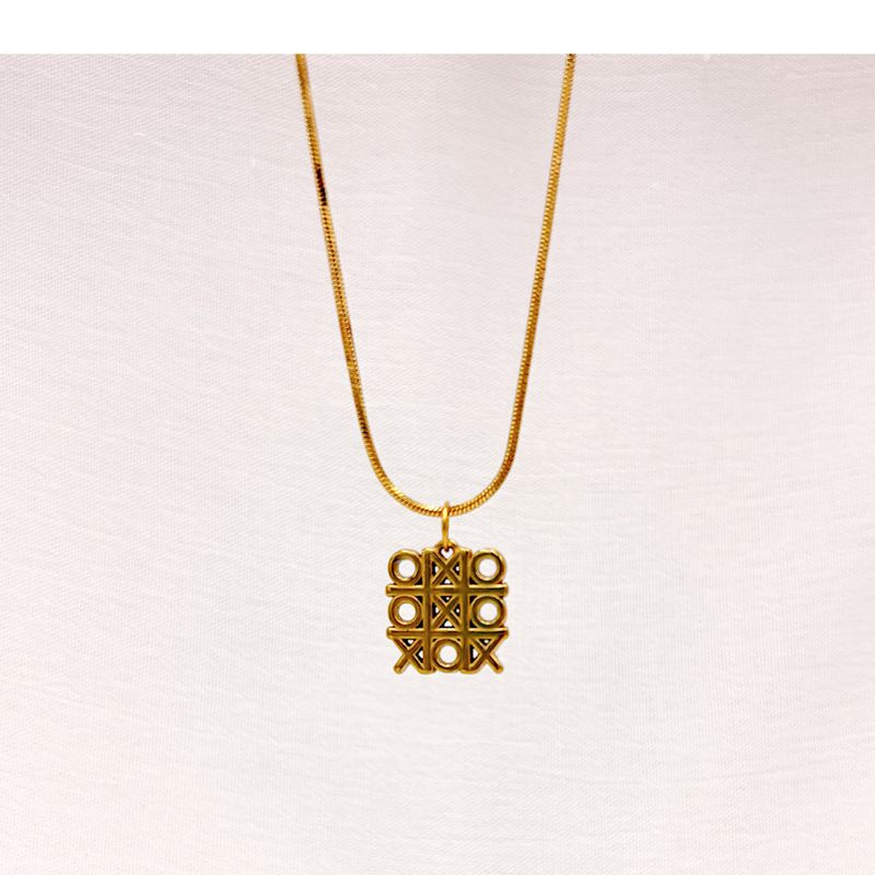 COLLAR DE ACERO "JUEGO GATO" (TIC-TAC-TOE) CO1903G50