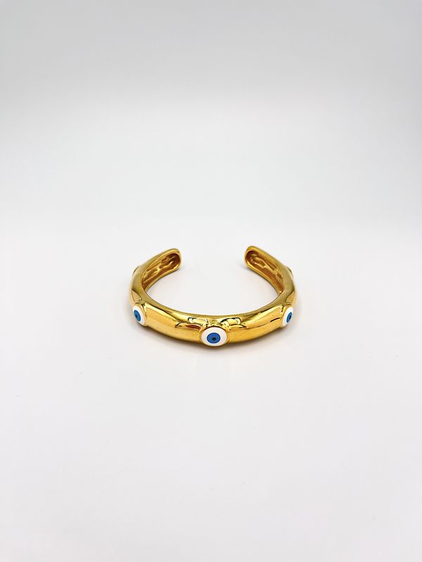 BRAZALETE DE ACERO  CON OJOS TURCOS PU2082G44