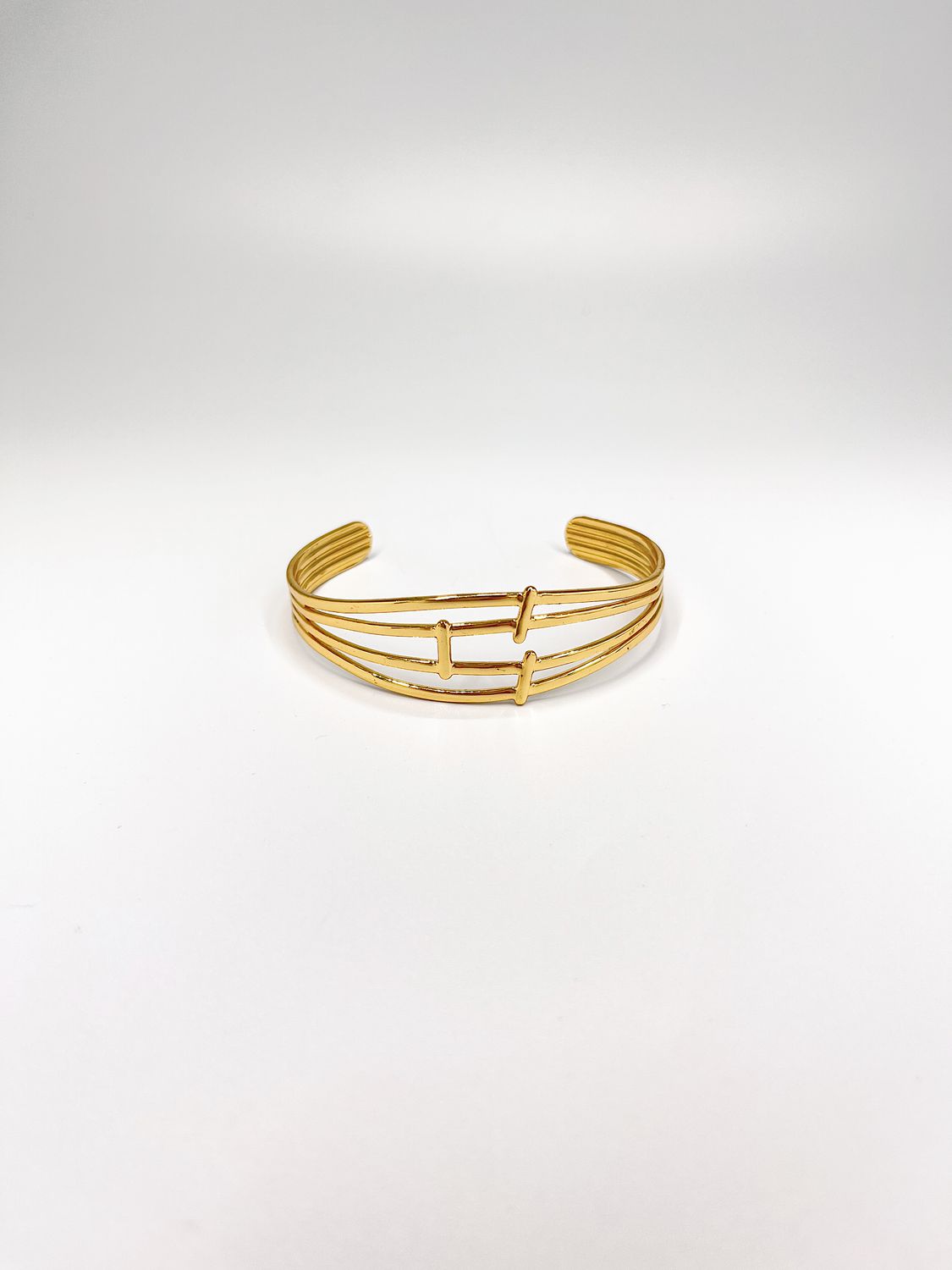 BRAZALETE DE ACERO " LÍNEAS INTERCONECTADAS PU2089G90