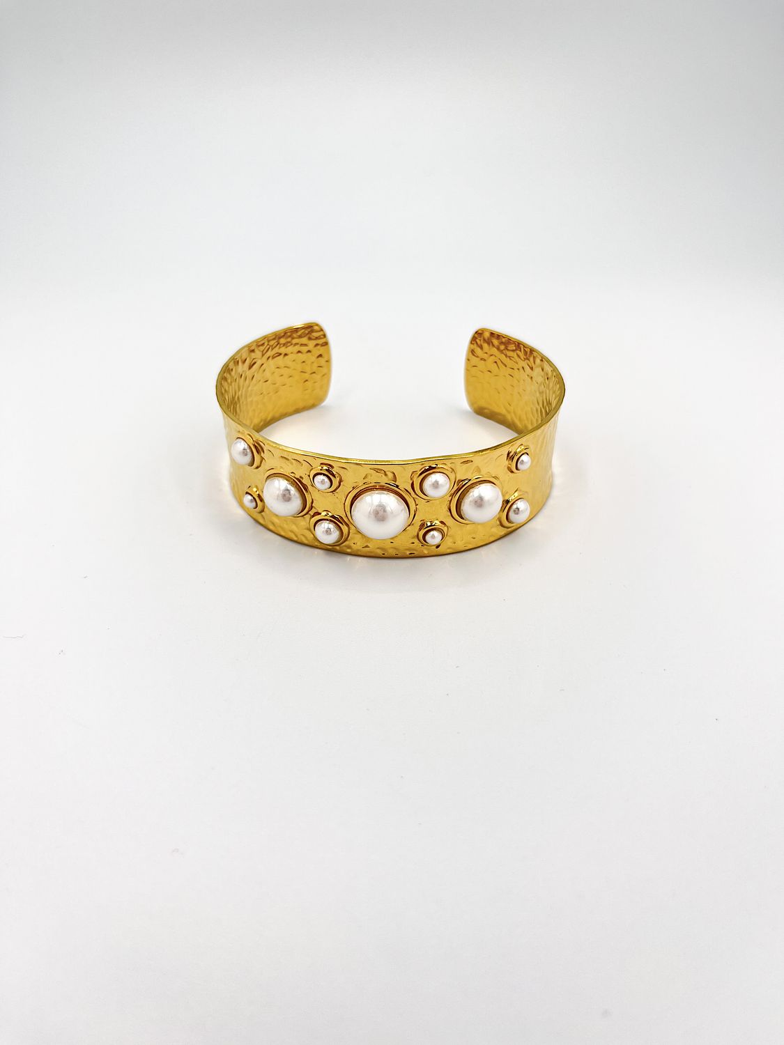 BRAZALETE DE ACERO CON PERLAS PU2091G46