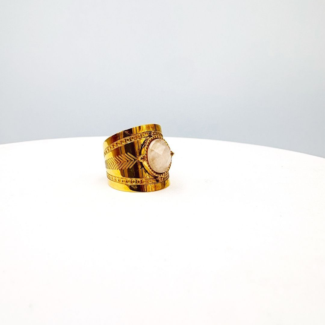 ANILLO AJUSTABLE DE CUARZO EN ACERO AN3939G42