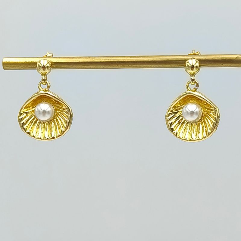 ARETES DE OSTRA CON PERLA AR3197G30 ARETES DE OSTRA CON PERLA AR3197G30