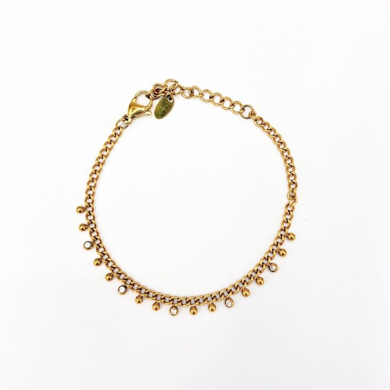 PULSERA EN ACERO CON CIRCONES COLGANTES PU2098G70 PULSERA EN ACERO CON CIRCONES COLGANTES PU2098G70