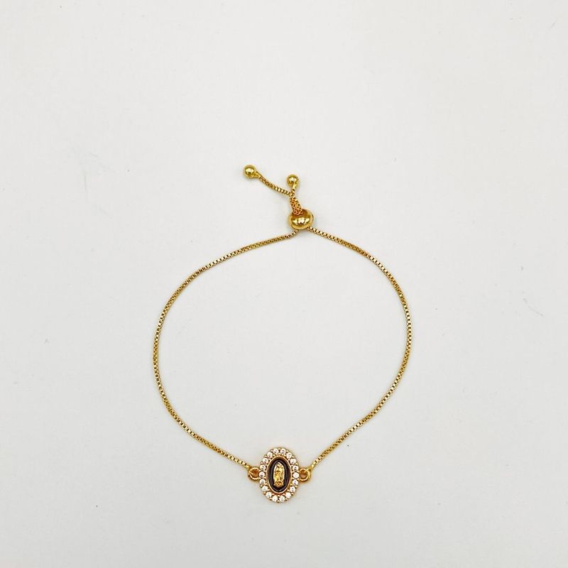 PULSERA DE NUESTRA SEÑORA DE GUADALUPE BAÑO DE ORO PU2099G57 PULSERA DE NUESTRA SEÑORA DE GUADALUPE BAÑO DE ORO PU2099G57
