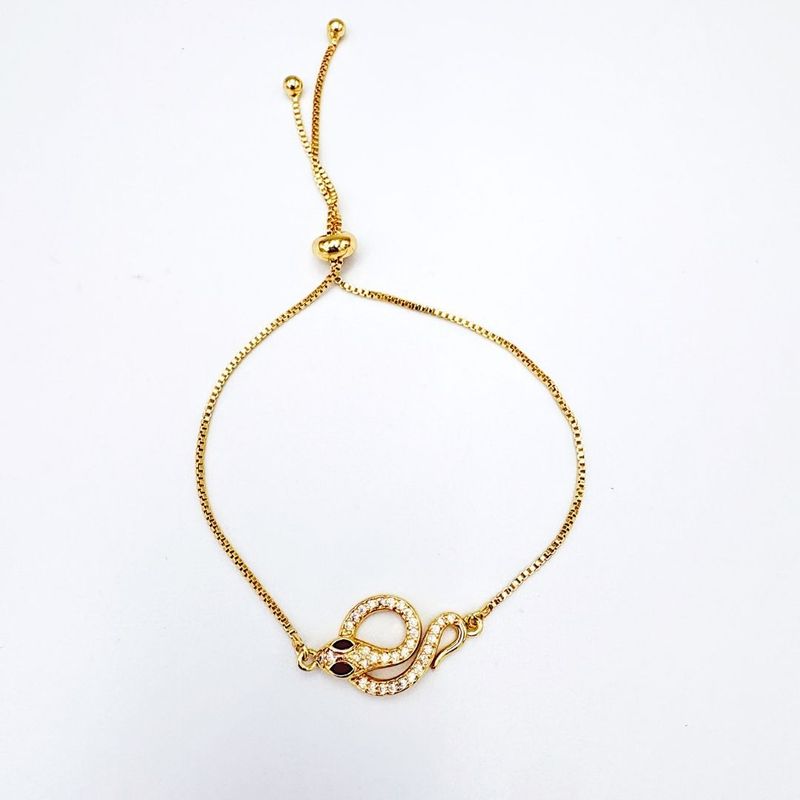 PULSERA DE SERPIENTE CON CIRCONES EN BAÑO DE ORO PU2111G45 PULSERA DE SERPIENTE CON CIRCONES EN BAÑO DE ORO PU2111G45
