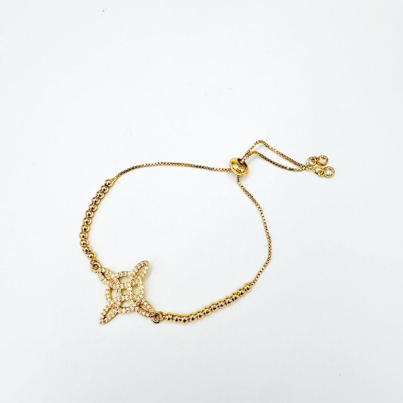 PULSERA DE NUDO DE BRUJA BAÑO DE ORO PU2106G68 PULSERA DE NUDO DE BRUJA BAÑO DE ORO PU2106G68