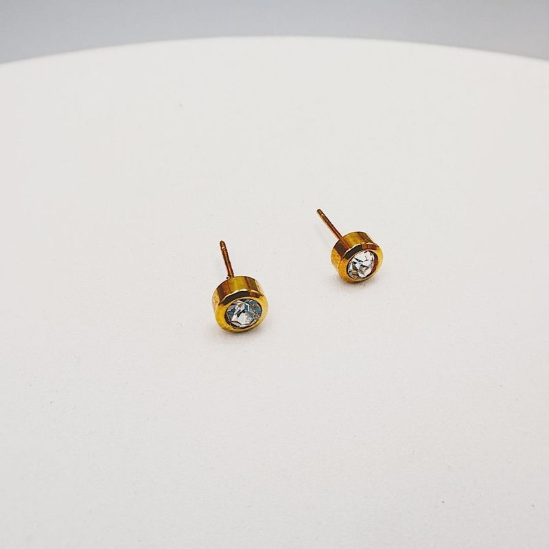 ARETES DE ACERO CON CIRCONES AR3229G70 ARETES DE ACERO CON CIRCONES AR3229G70