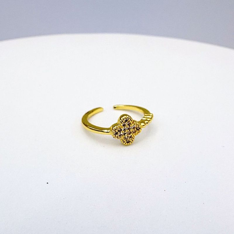 ANILLO DE FLOR CON CRISTALES EN BAÑO DE ORO (AJUSTABLE) AN3966G96 ANILLO DE FLOR CON CRISTALES EN BAÑO DE ORO (AJUSTABLE) AN3966G96