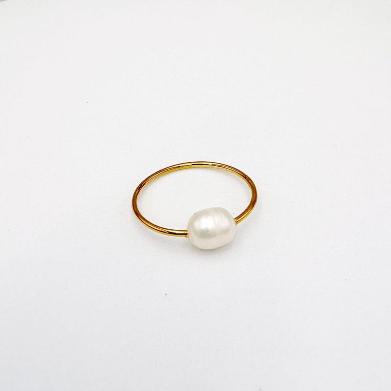 ANILLO HILO DE PERLA CULTIVADA EN ACERO TALLA6 AN3968G61 ANILLO HILO DE PERLA CULTIVADA EN ACERO TALLA6 AN3968G61