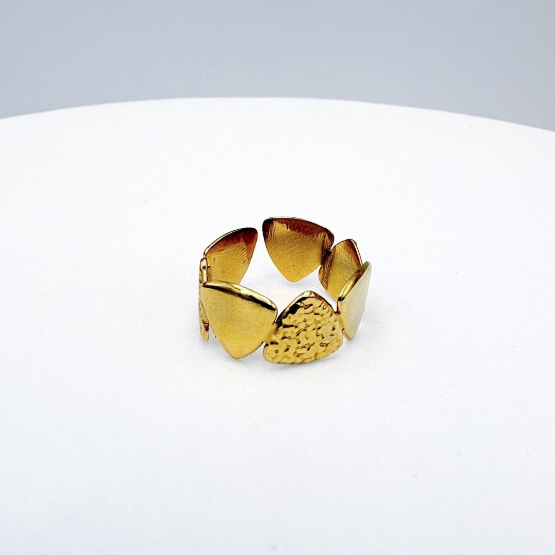 ANILLO DE ACERO AJUSTABLE CON TRIANGULOS AN3972G148 ANILLO DE ACERO AJUSTABLE CON TRIANGULOS AN3972G148