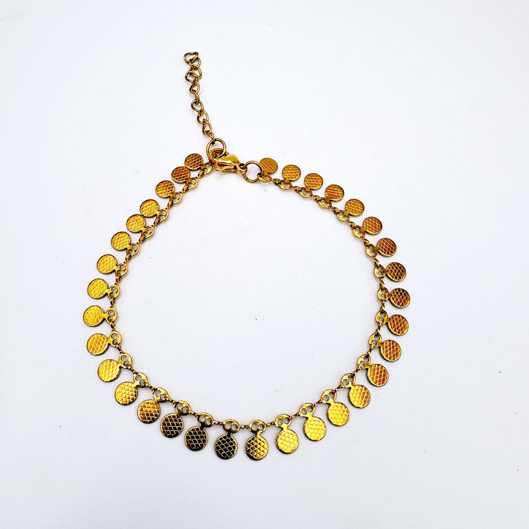 PULSERA DE DISCOS TEXTURIZADOS ARABES EN ACERO PU2132G107 PULSERA DE DISCOS TEXTURIZADOS ARABES EN ACERO PU2132G107
