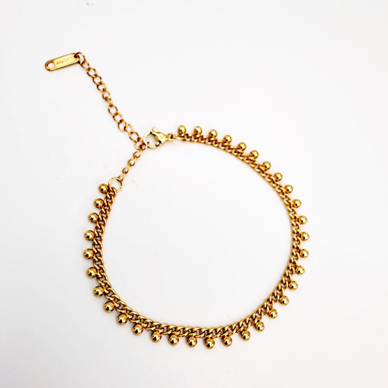 PULSERA CON PEQUEÑAS ESFERAS COLGANTES EN ACERO PU2134G69 PULSERA CON PEQUEÑAS ESFERAS COLGANTES EN ACERO PU2134G69