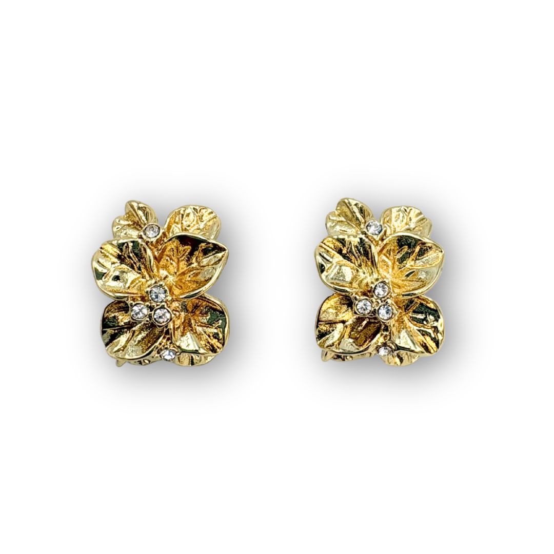 Aretes de tres flores chispas AR3256G105