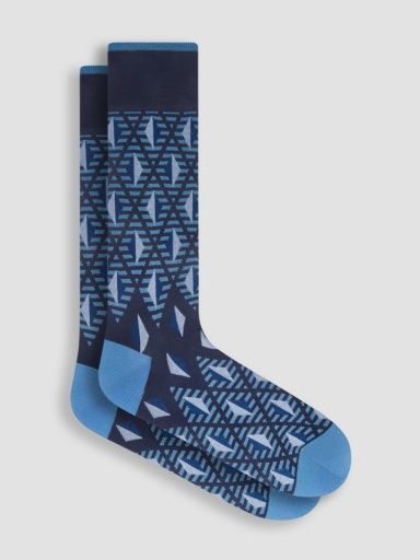 FASHION MERCERIZED SOCKS 11, Size: ONE, Colour: navy, Season: spring / summer 2025