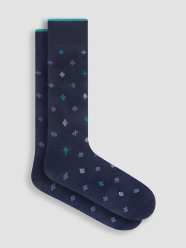 FASHION MERCERIZED SOCKS 10, Size: ONE, Colour: navy, Season: spring / summer 2025