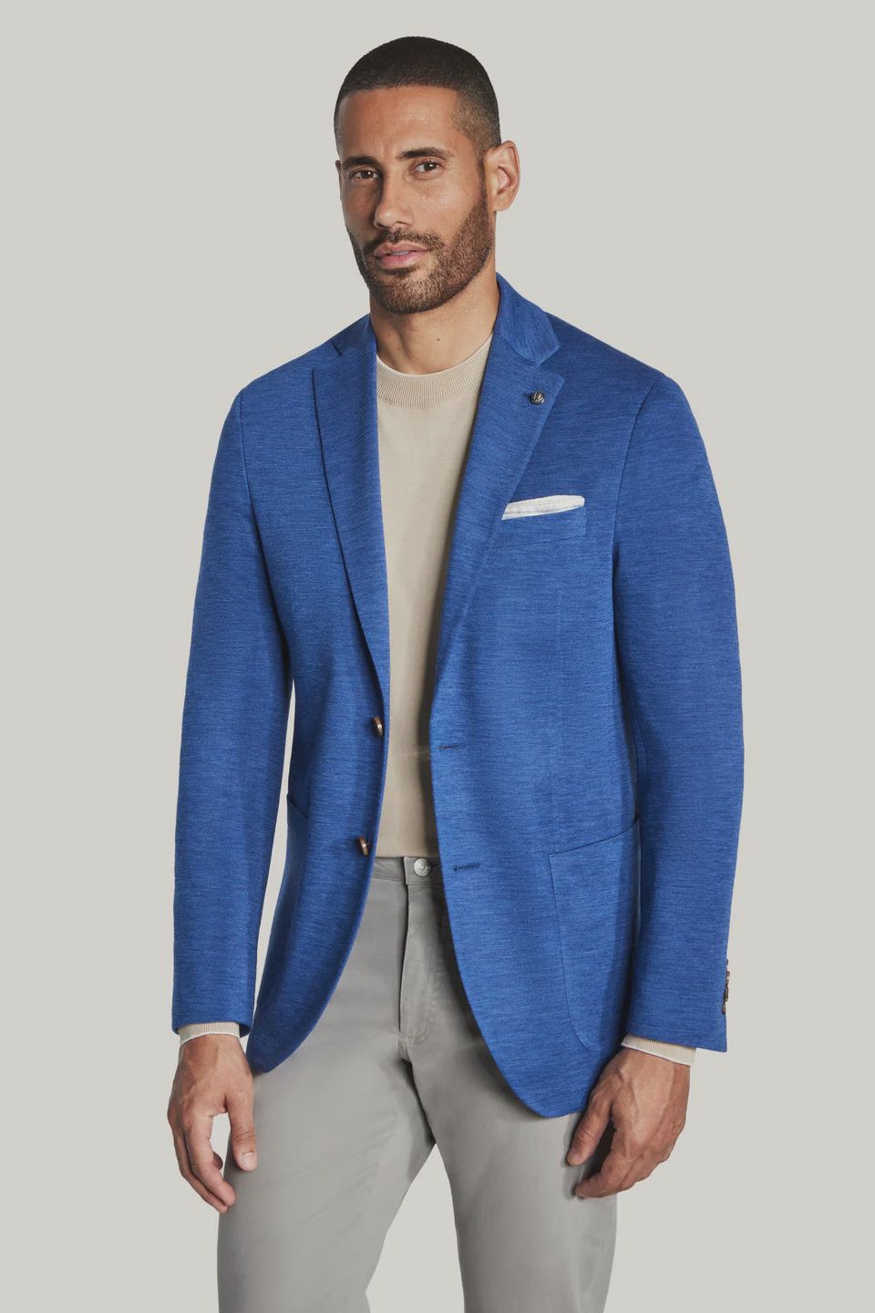 Blue Solid COMFORTWEAR Blazer