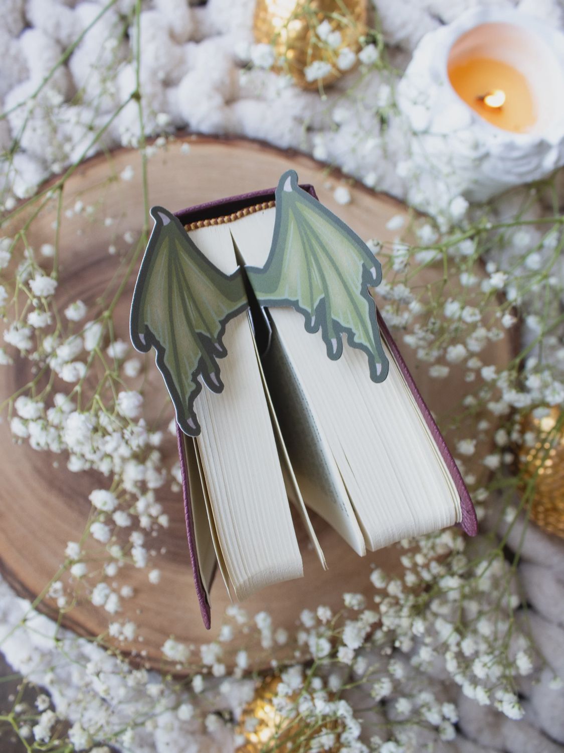 3D Wings Bookmark, Variant: Green Dragon