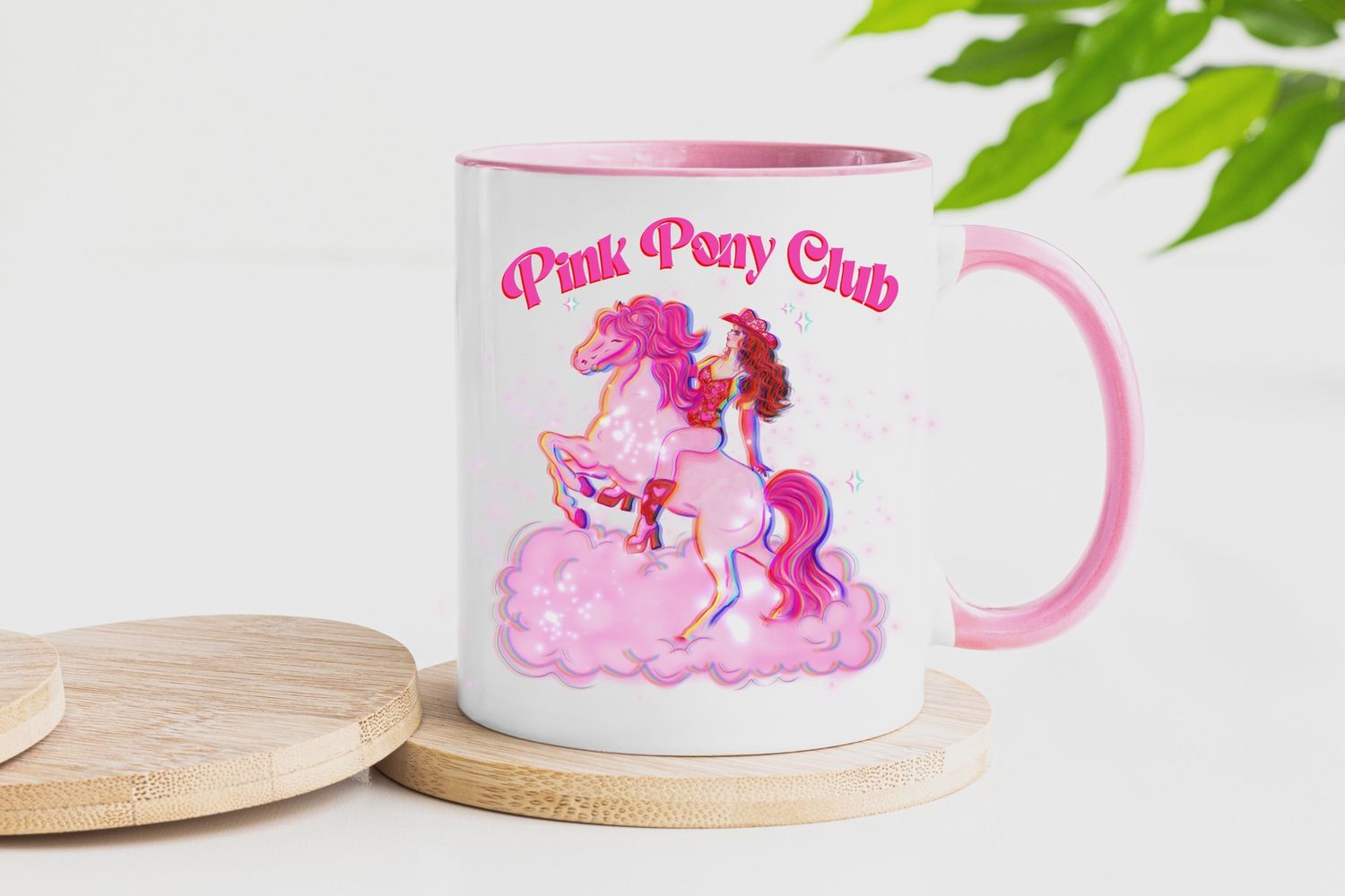 Pink Pony Club Mug with Pink Handle