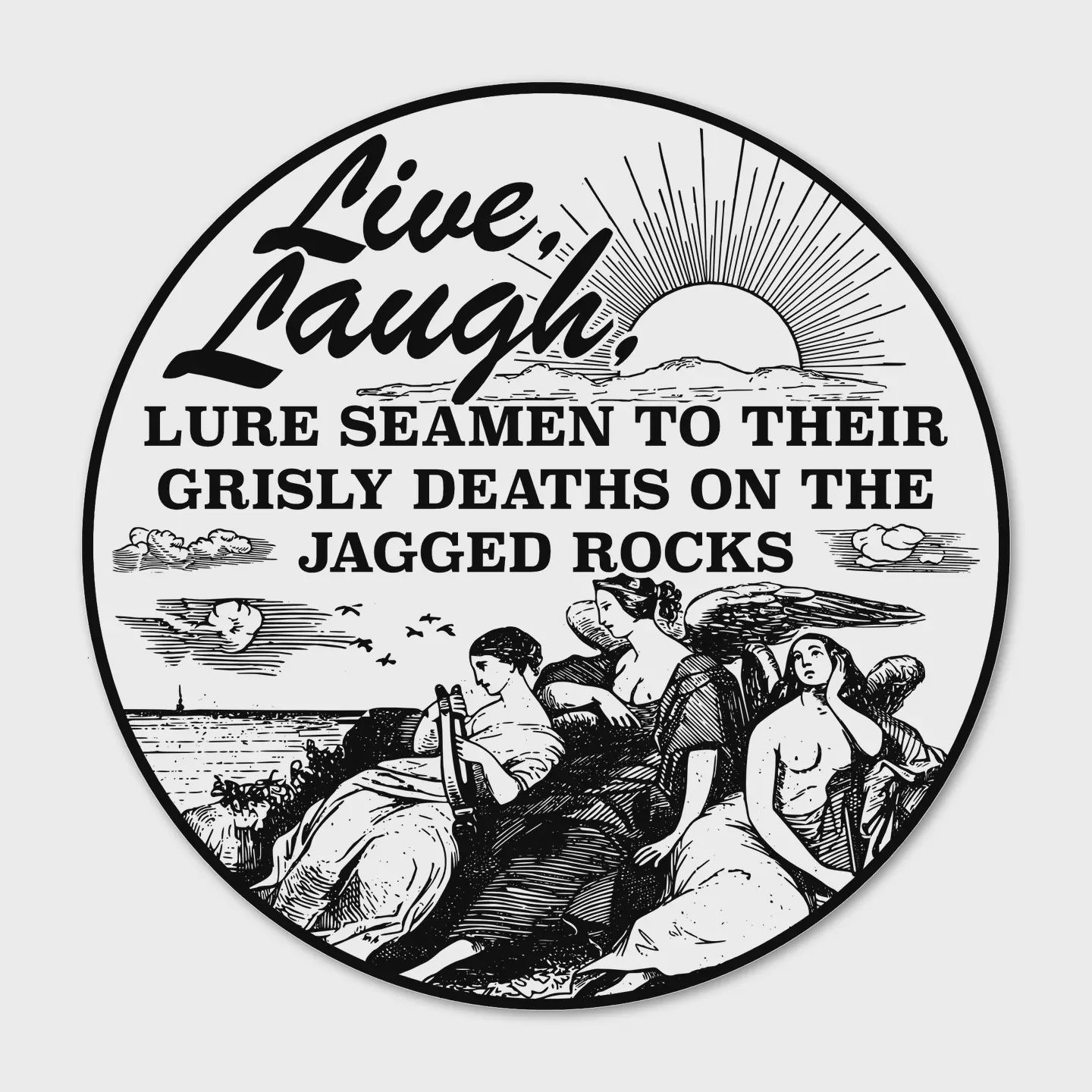 Siren Stuff Round Sticker