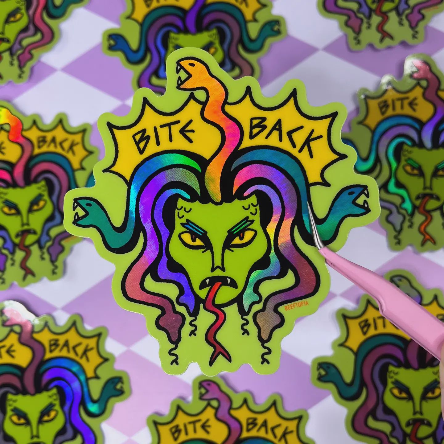 Bite Back Medusa Sticker