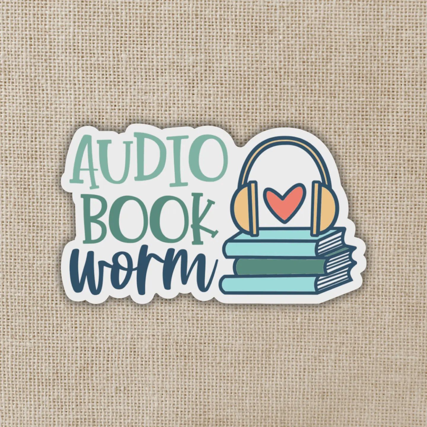 Audiobook Worm Sticker