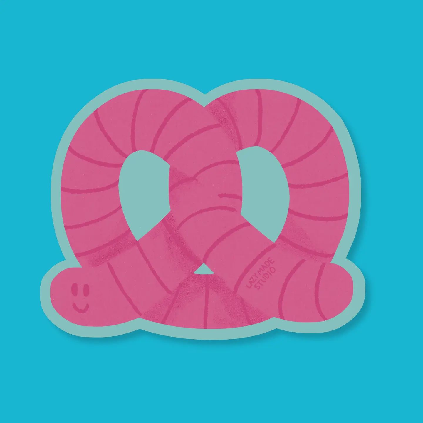 Worm Pretzel Sticker