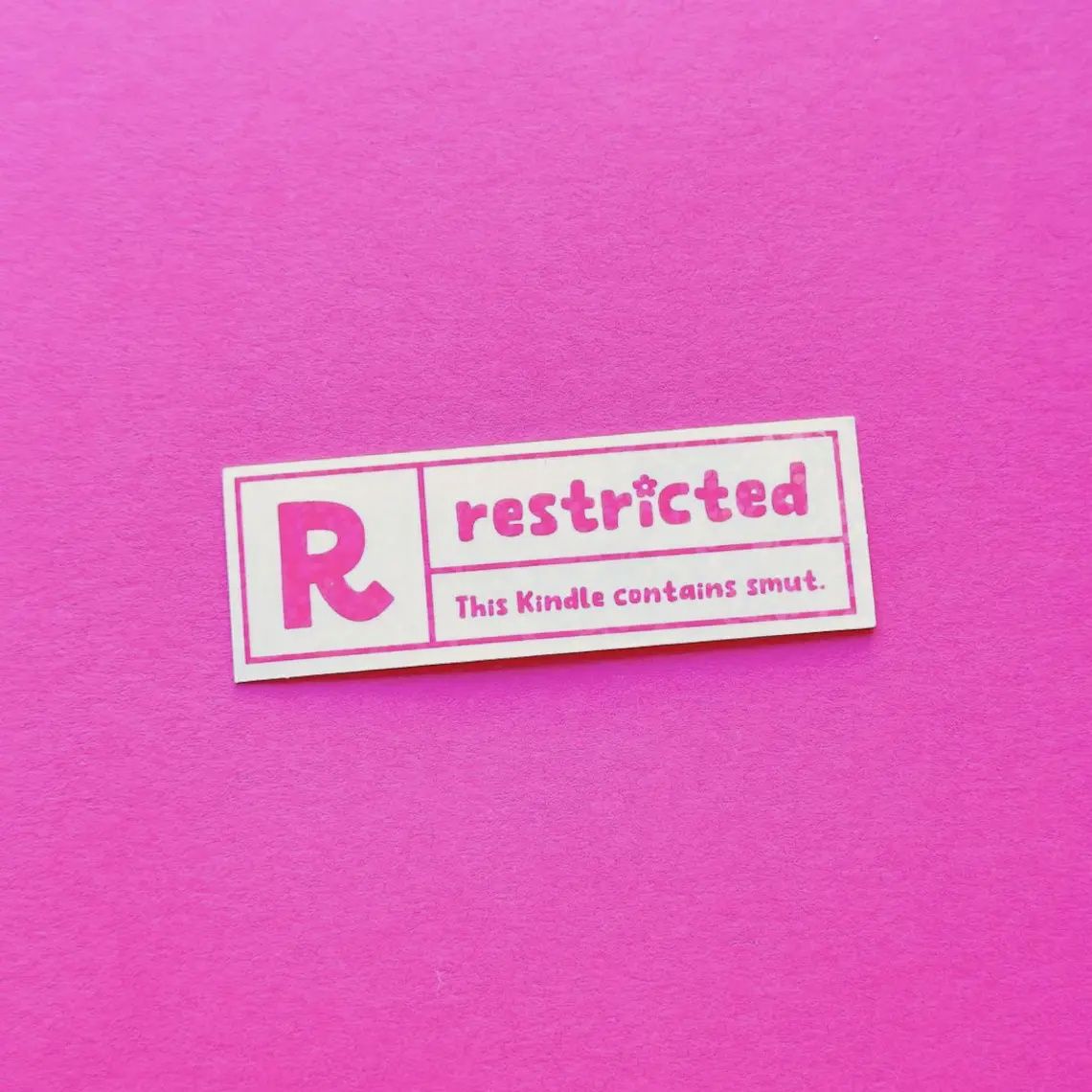 This Kindle Contains Smut Kindle Book Sticker, Color: Pink