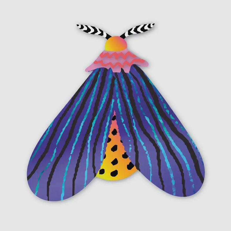 Moth Holographic Sticker