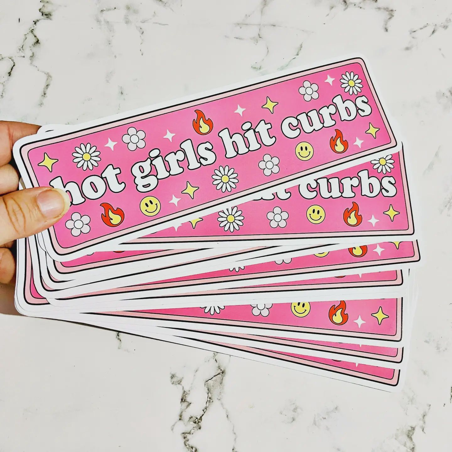 Hot Girls Hit Curbs Vinyl Decal