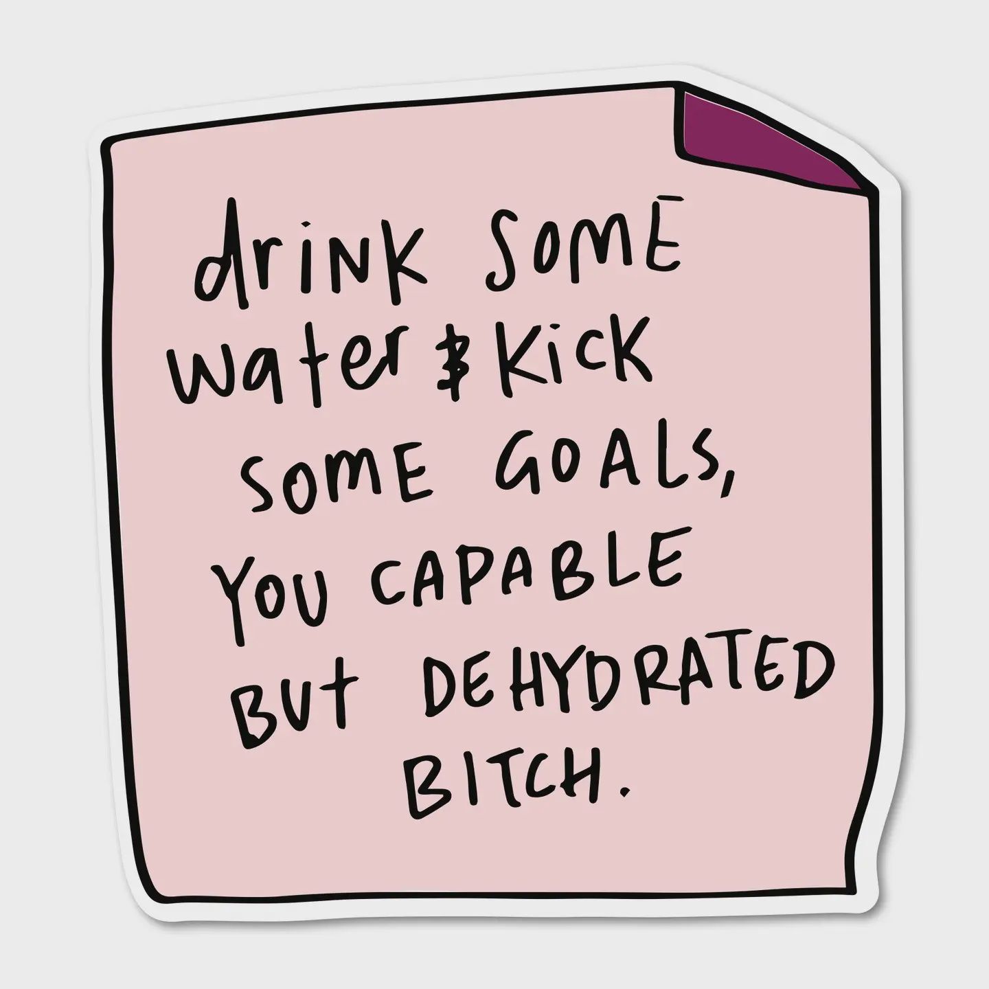 Drink Water &amp; Kick Goals Sticker