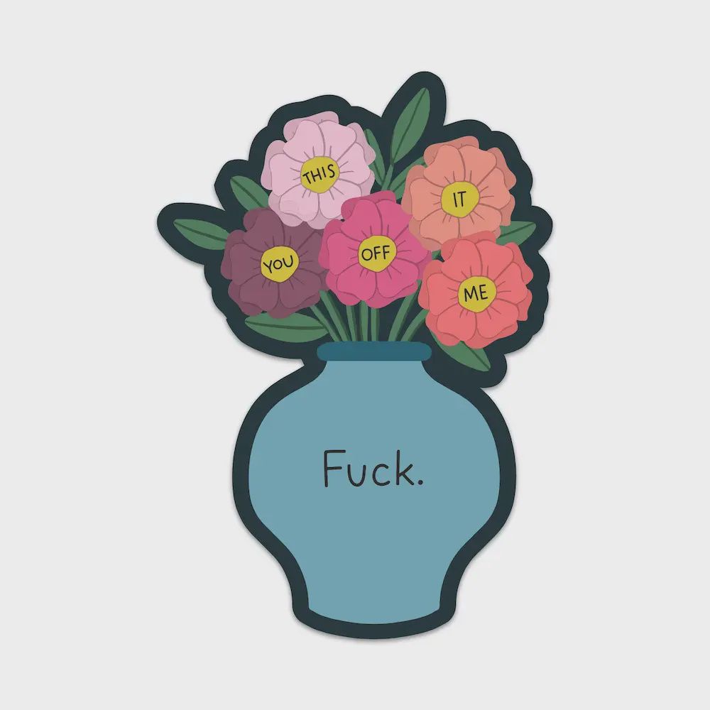 Fuck Floral Sticker