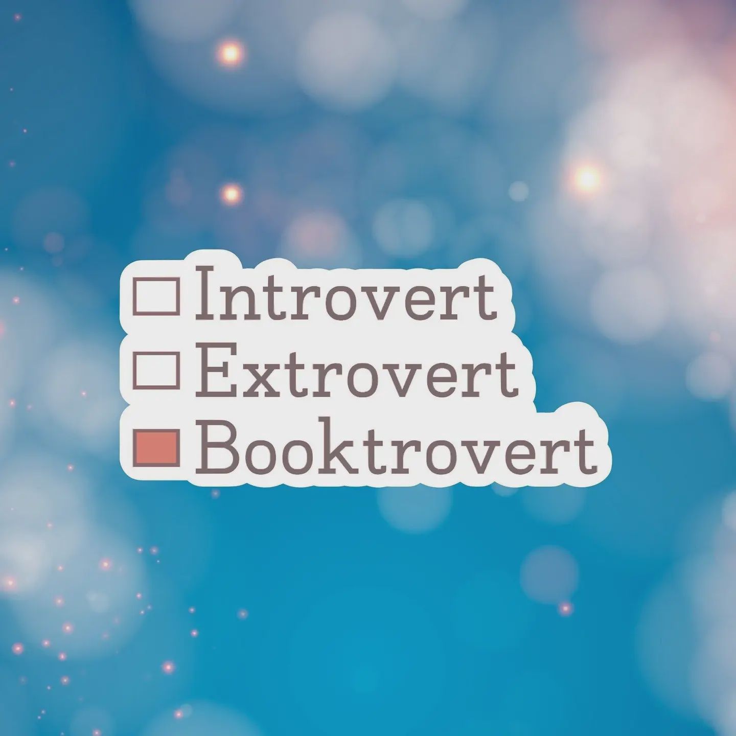 Booktrovert Sticker