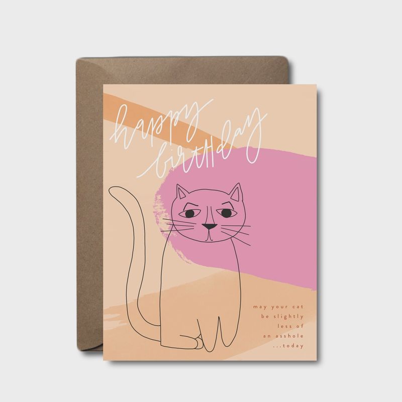 Asshole Cat Card