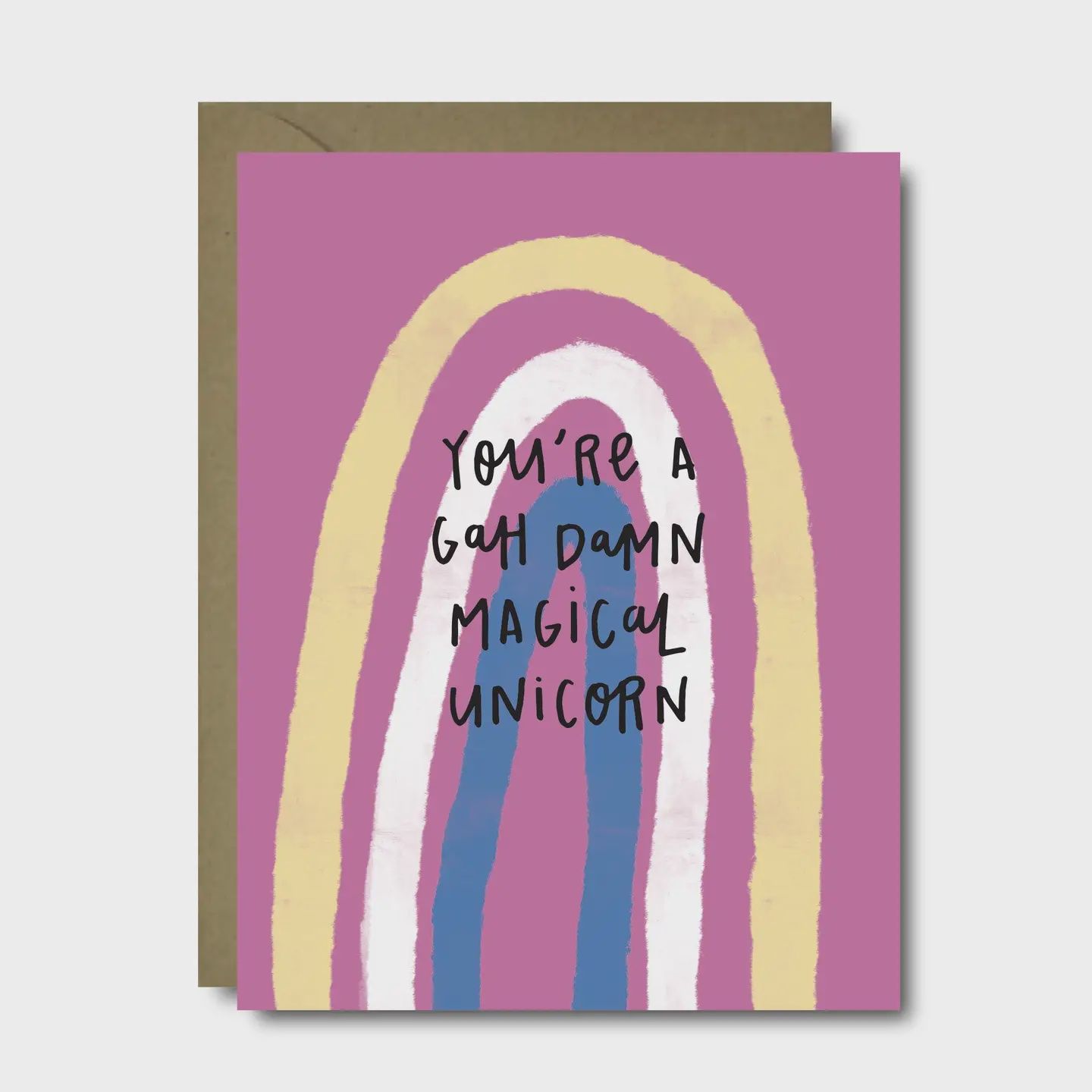 Gah Damn Unicorn Love Card