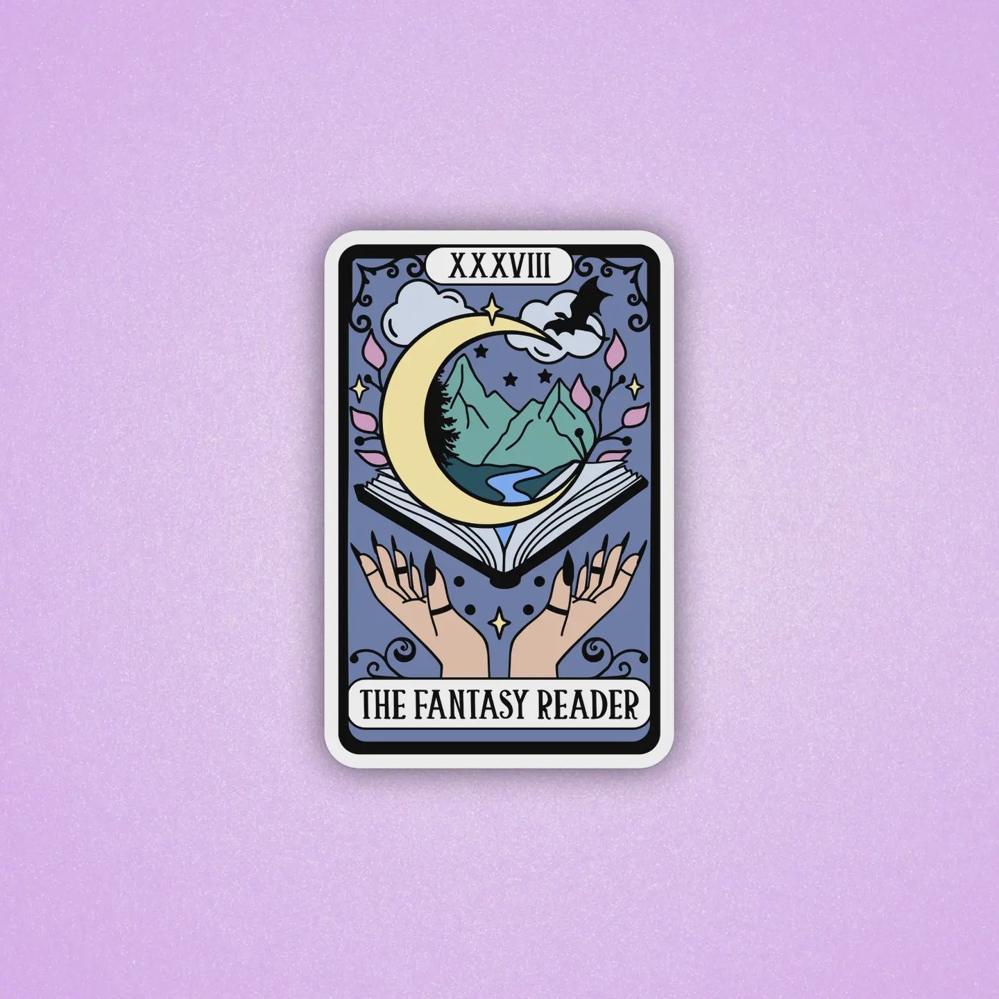 Fantasy Reader Tarot Card Sticker