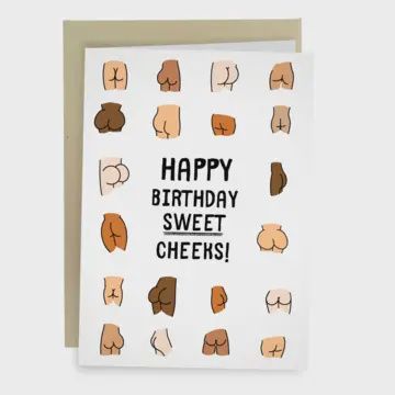 Happy Birthday Sweet Cheeks Card