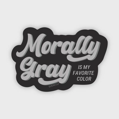 Sticker: Morally Gray Book Lover &amp; Romance Trope