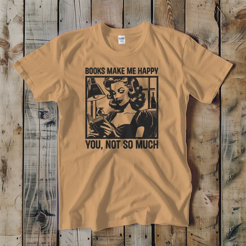 Books Make Me Happy Unisex Tee