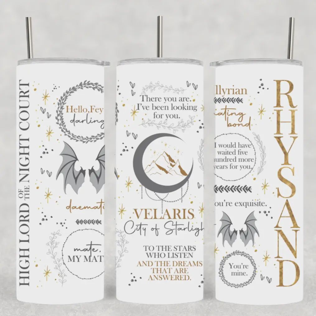 Rhysand Acotar Sjm Bat Boys Fantasy Book Collage Tumbler