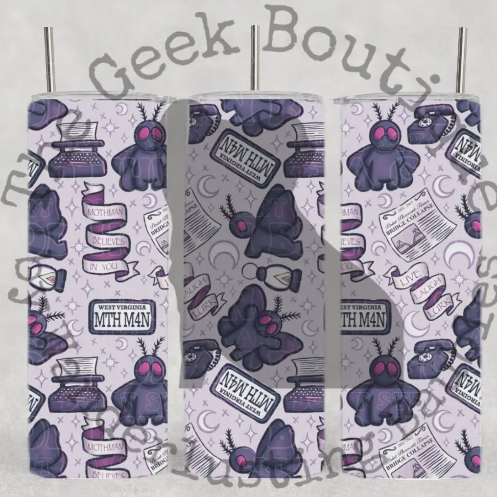 Lavender Mothman Cryptid Myth Legend Wv Inspired Tumbler
