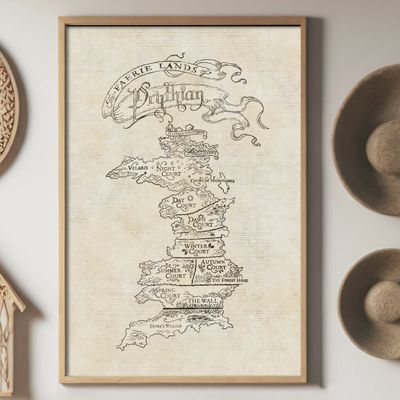 Acotar - Prythian Map Giclee Print - Bookish Wall Art