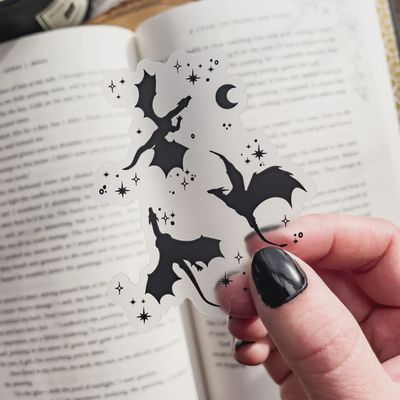 Celestial Dragon Waterproof Vinyl Sticker | Magic Bookish