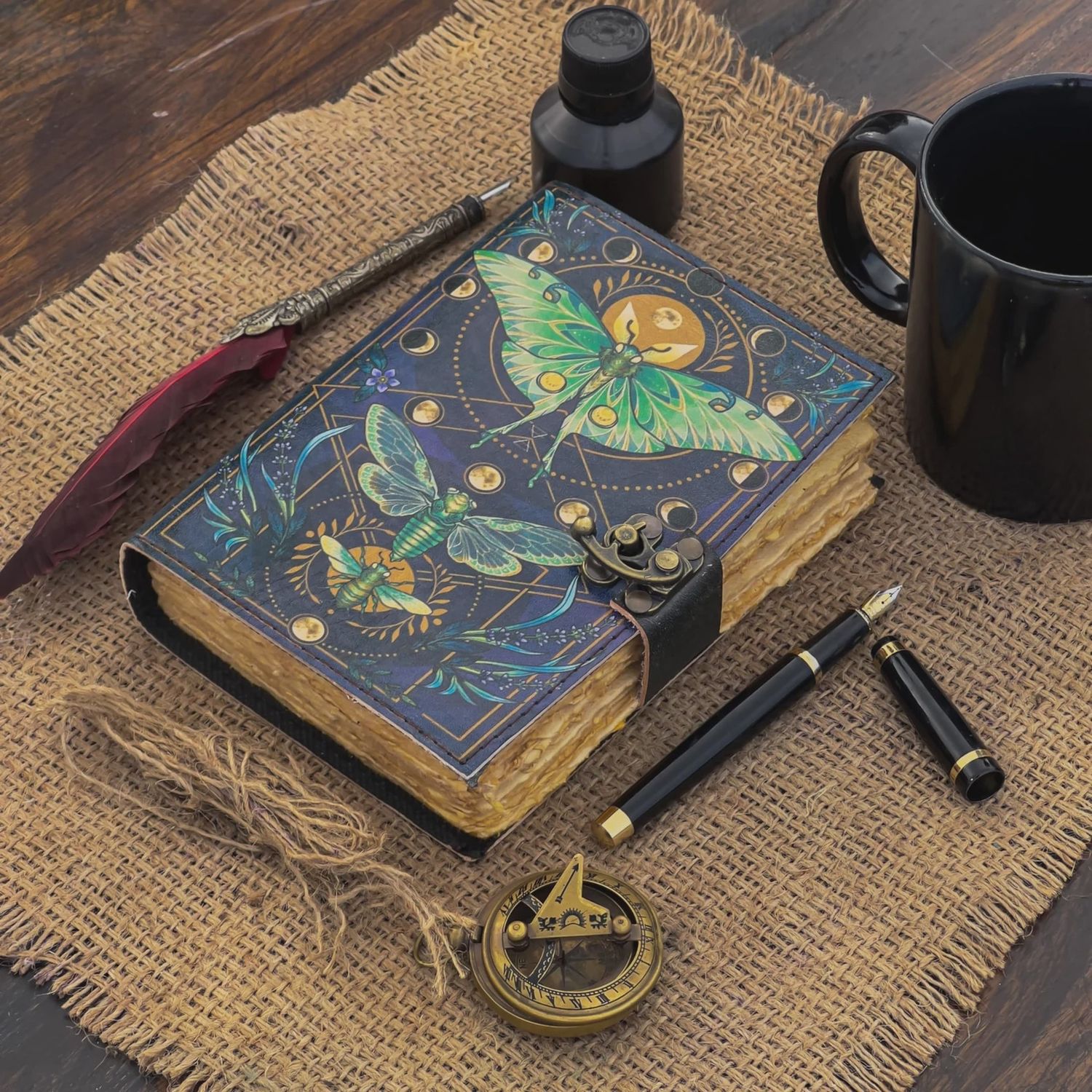 Butterfly Leather Journal Diary