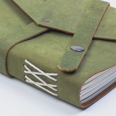 Green Leather Journal Diary Journal