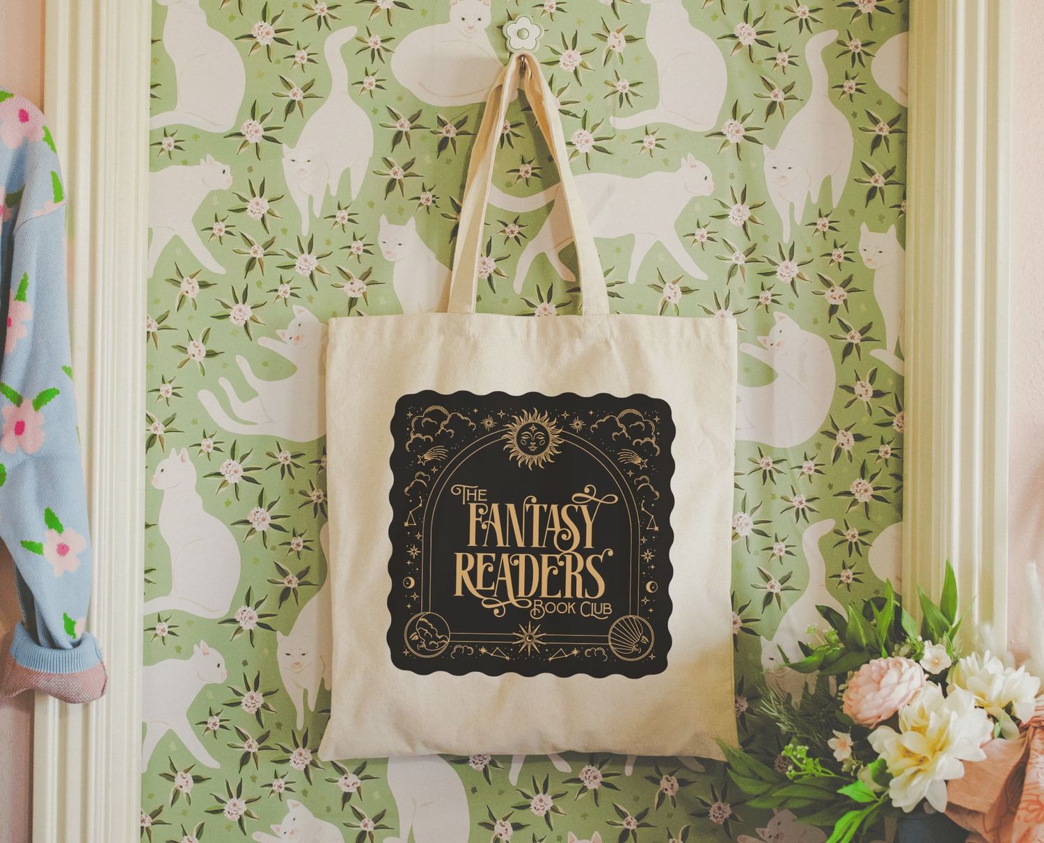 Canvas bookish tote bag - book store gift - fantasy readers