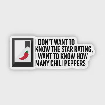 I Want to Know How Many Chili Peppers Sticker
