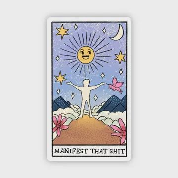 Manifest That Shit Tarot Card Sticker